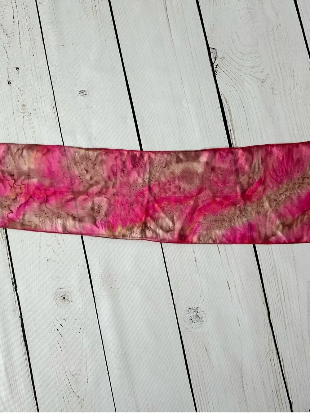 laurem Pink Tie-Dye Silk Scarf - Women's Fashion Wrap